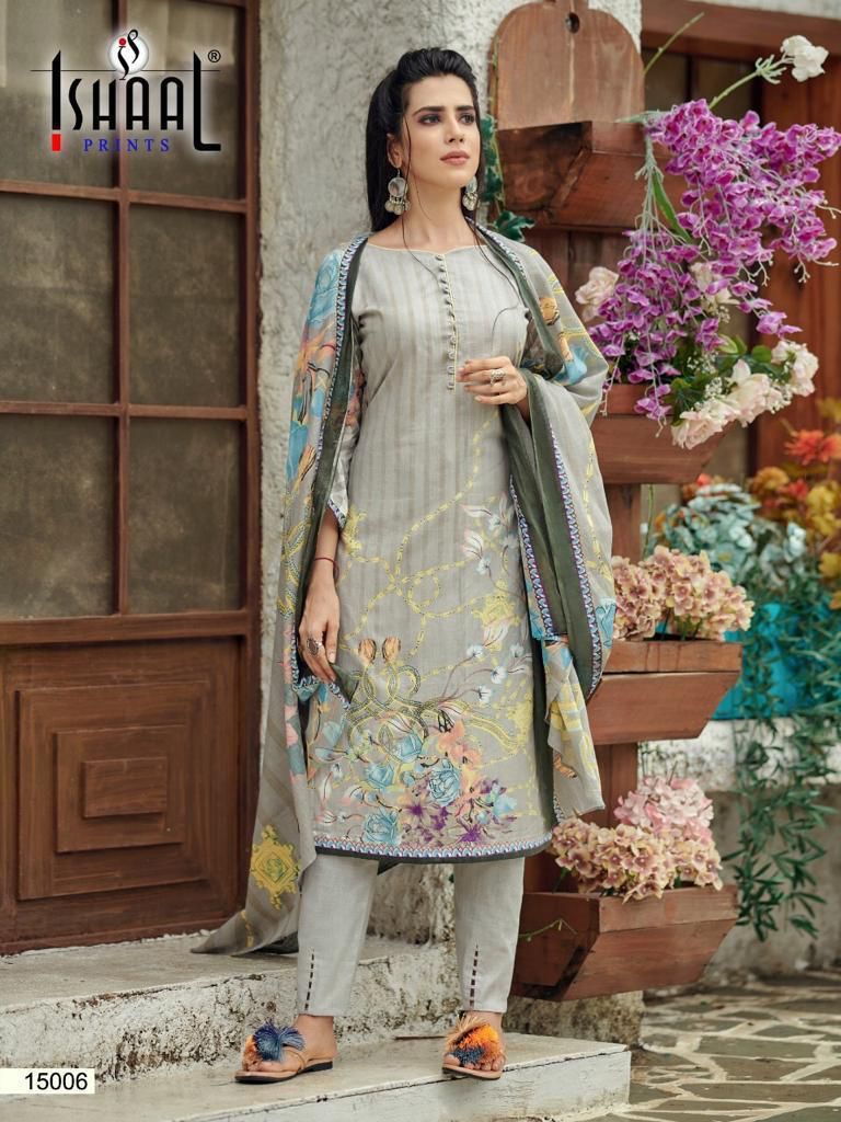 Ishaal Prints Gulmohar Vol 15 Nx Pure Lawn Salwar Suit