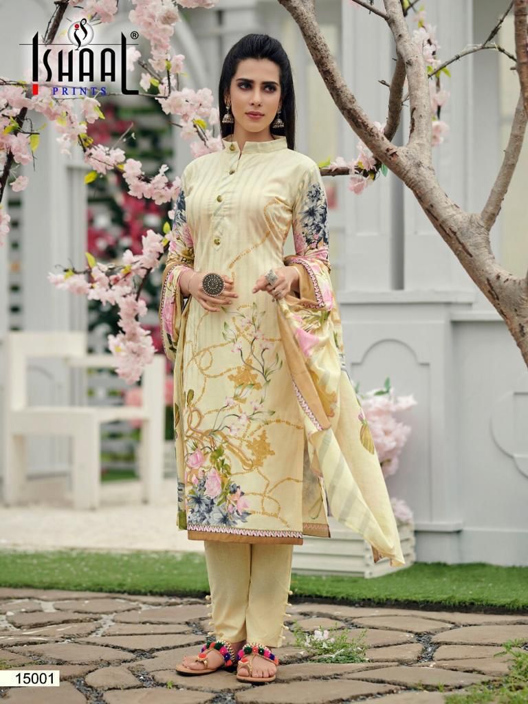 Ishaal Prints Gulmohar Vol 15 Nx Pure Lawn Salwar Suit