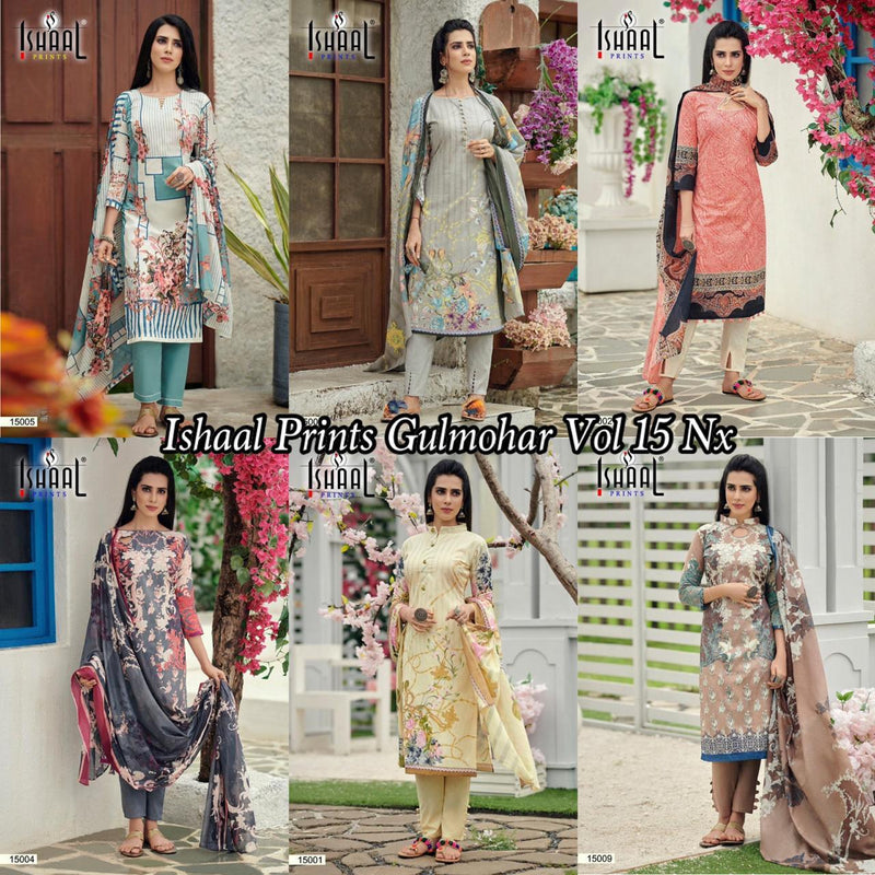 Ishaal Prints Gulmohar Vol 15 Nx Pure Lawn Salwar Suit