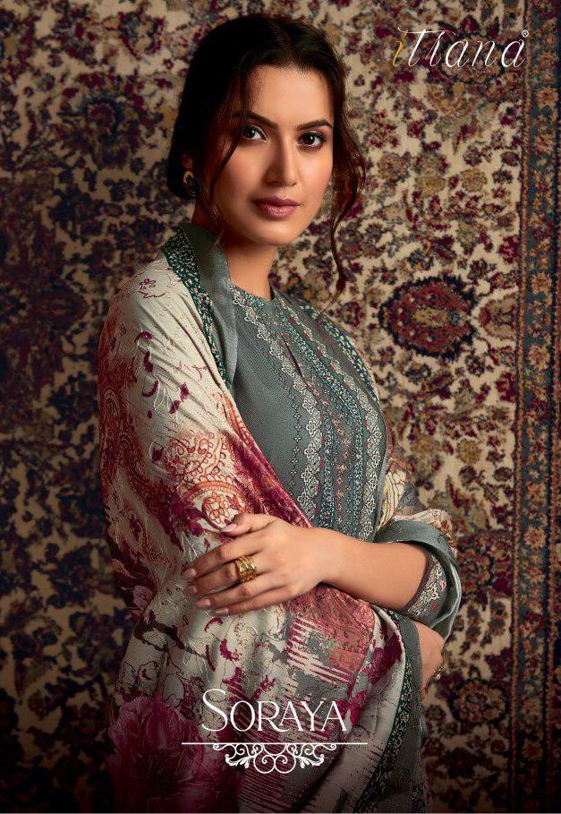 Itrana By Sahiba Soraya Pashmoina Prints Salwar Suit