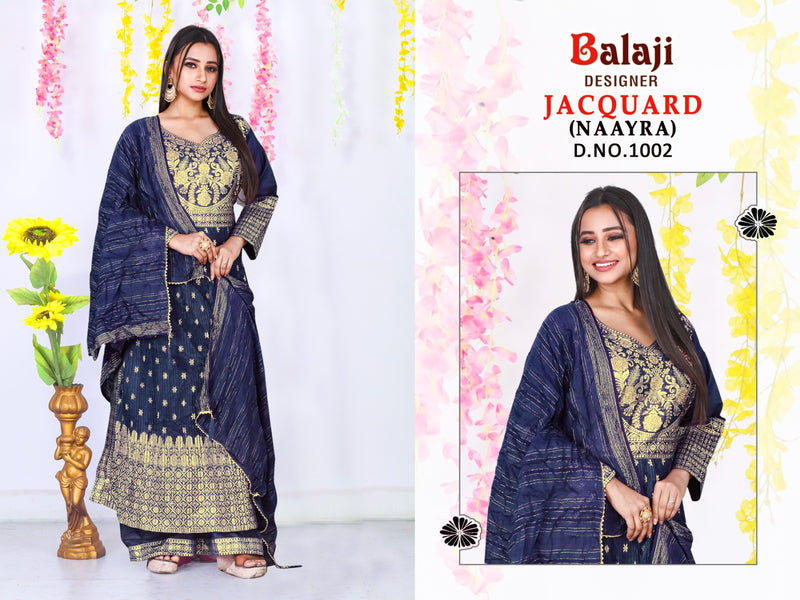 Balaji Designer Jacquard Fancy Jacquard Hand Diamond Fancy Designer Partywear Salwar Suit
