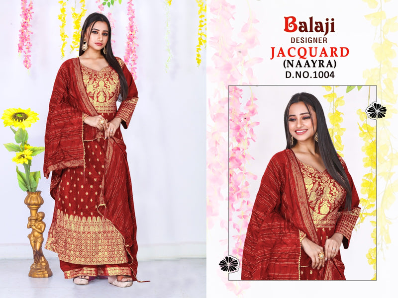 Balaji Designer Jacquard Fancy Jacquard Hand Diamond Fancy Designer Partywear Salwar Suit