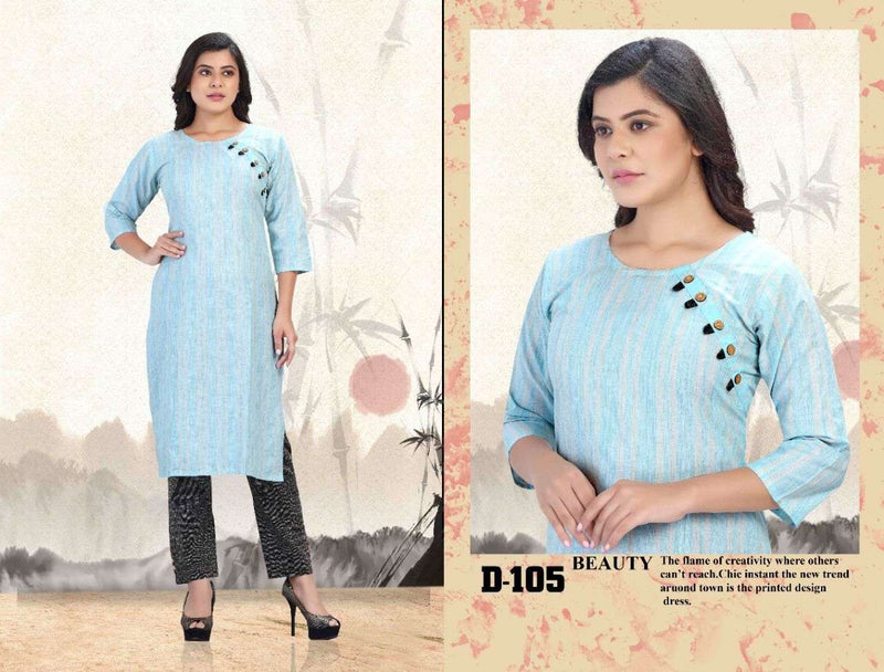 Beauty Queen Jacqueline Cotton Jacquard Stylish Casual Wear Kurtis