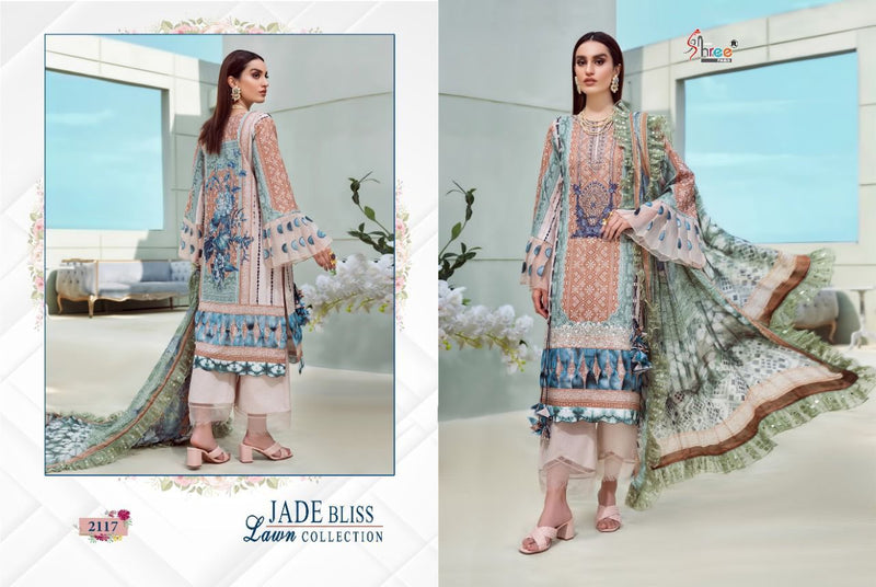 Shree Fabs Jade Bliss Lawn Collection Lawn Cotton Pakistani Style Printed Party Wear Salwar Suits