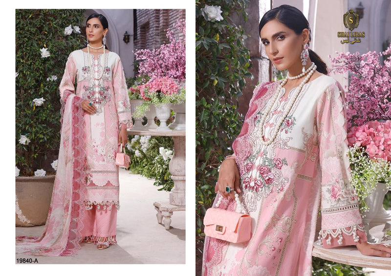 Shai Libaas Jade Luxury Lawn Collection Cambric Cotton Pakistani Style Party Wear Embroidered Salwar Suits