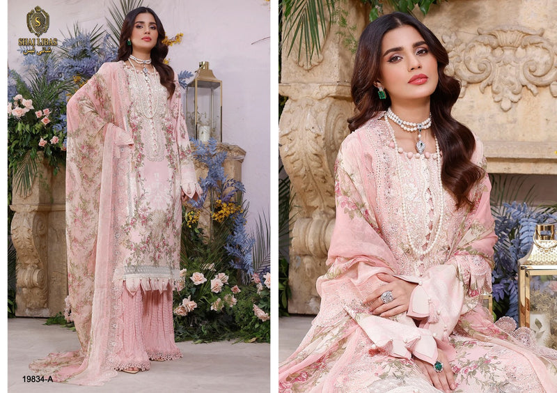 Shai Libaas Jade Luxury Lawn Collection Cambric Cotton Pakistani Style Party Wear Embroidered Salwar Suits