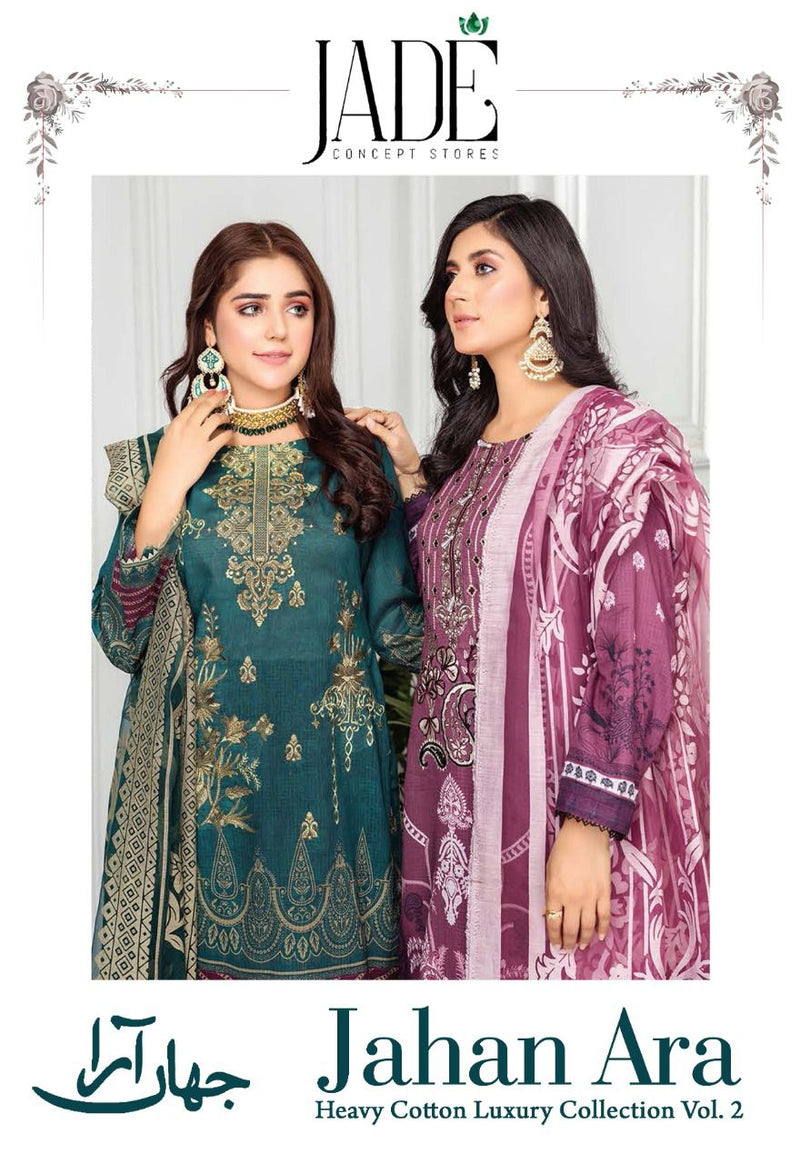 Jade Jahan Ara Cotton Collection Vol 2 Cotton Designer Pakistani Style Party Wear Salwar Suits