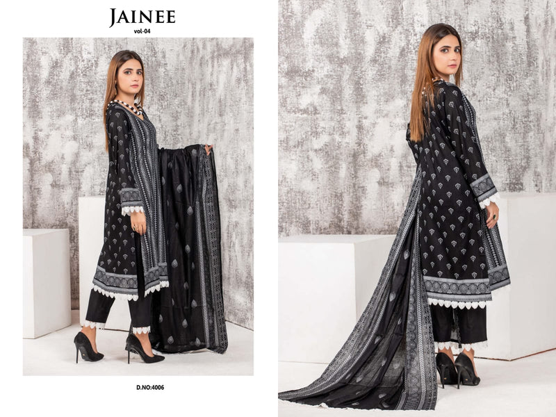Agha Noor Jainee Vol 4 Luxury Lawn Collection Lawn Cotton Pakistani Style Printed Party Wear Salwar Kameez