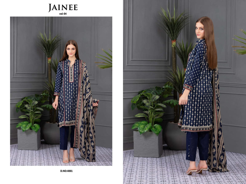 Agha Noor Jainee Vol 4 Luxury Lawn Collection Lawn Cotton Pakistani Style Printed Party Wear Salwar Kameez