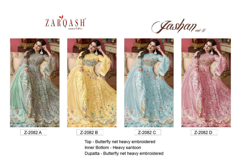 Zarqash Jashan Vol 2 Butterfly Net Designer Wedding Wear Salwar Kameez