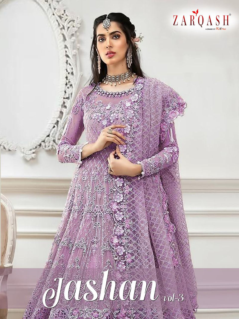 Zarqash Jashan Vol 3 Butterfly Net Designer Pakistani Style Wedding Wear Suits