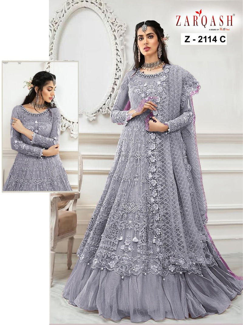 Zarqash Jashan Vol 3 Butterfly Net Designer Pakistani Style Wedding Wear Suits