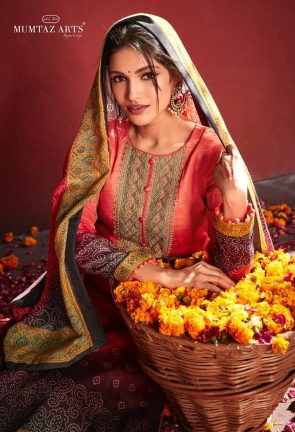Mumtaz Arts Jashn E Bandhani Vol 2 Jam Satin Digital Printed Party Wear Salwar Kameez