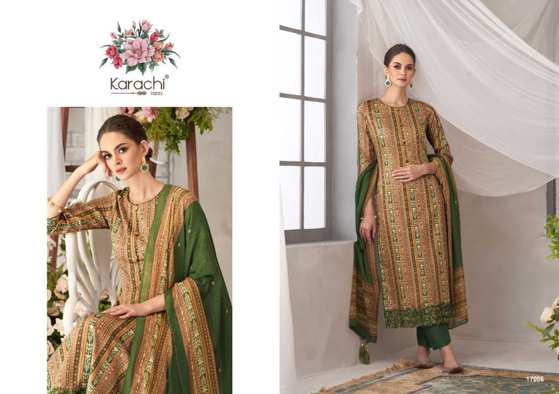 Kesar Karachi Prints Jasmine Jam Satin Digital Printed Festive Wear Salwar Suits