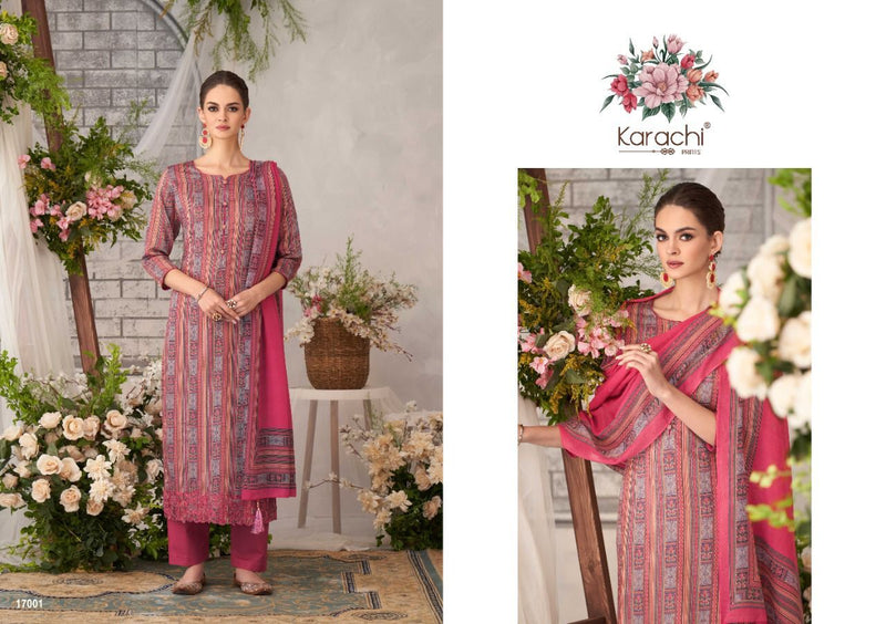 Kesar Karachi Prints Jasmine Jam Satin Digital Printed Festive Wear Salwar Suits