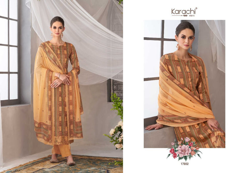 Kesar Karachi Prints Jasmine Jam Satin Digital Printed Festive Wear Salwar Suits