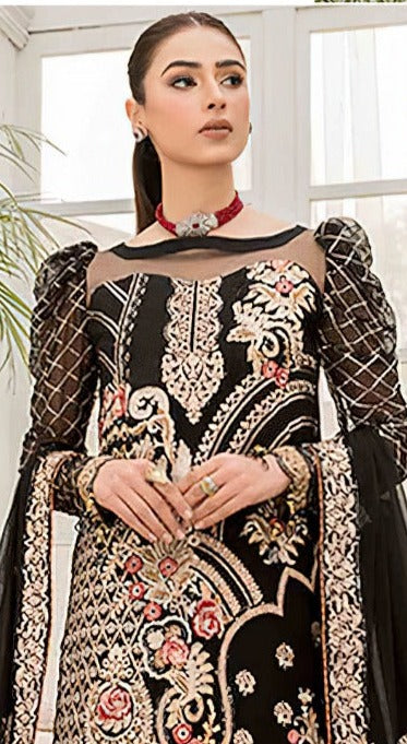 Noor Jazmin Georgette Embroidered Pakistani Style Party Wear Salwar Suits