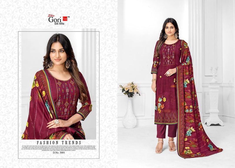 Shiv Gori Jeba Vol 3 Kashmiri Wool With Fancy Work Stylish Designer Salwar Kameez