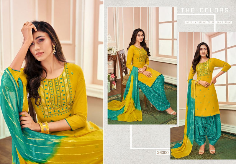 Kapil Trendz Jacquard Patiyala Vol 2 Rayon Patiyala Style Festive Wear Ready Made  Salwar Kameez