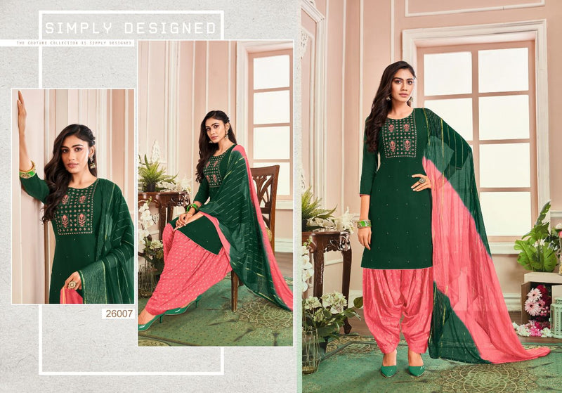 Kapil Trendz Jacquard Patiyala Vol 2 Rayon Patiyala Style Festive Wear Ready Made  Salwar Kameez