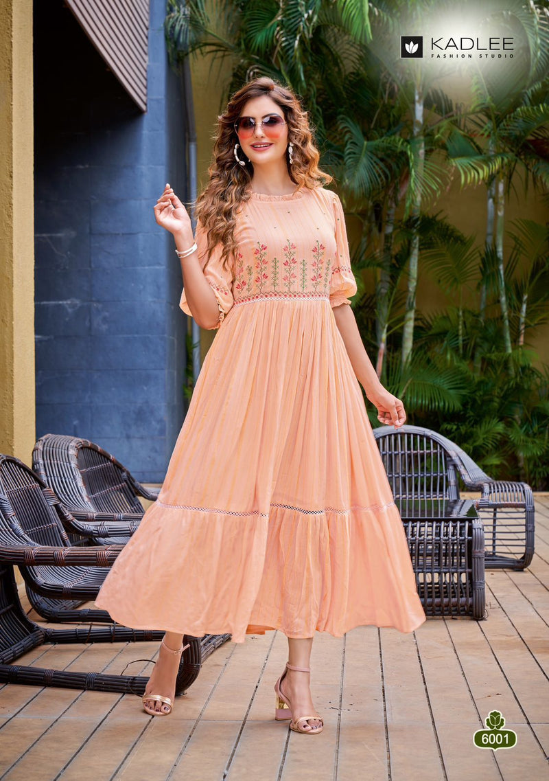 Kadlee Fashion Jennifer Rayon With Beautiful & Attractive Look Stylish Designer Fancy Kurti