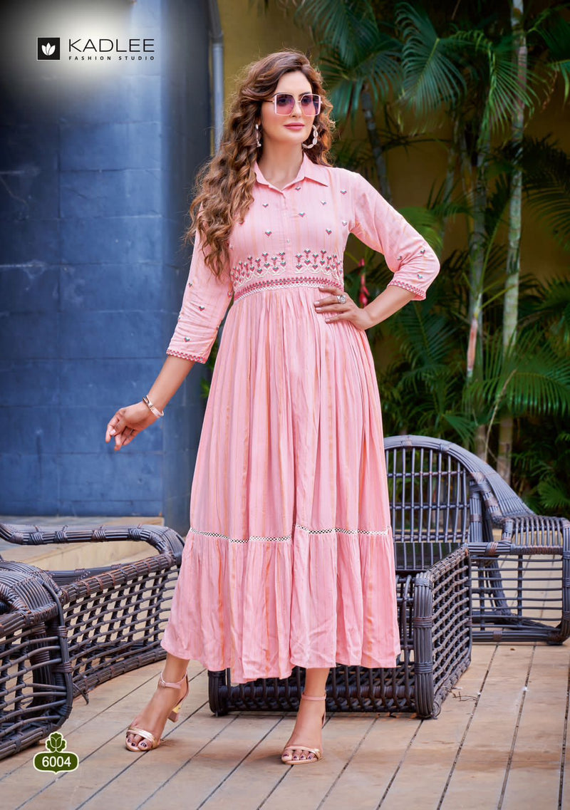 Kadlee Fashion Jennifer Rayon With Beautiful & Attractive Look Stylish Designer Fancy Kurti