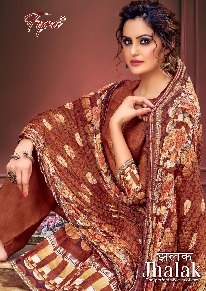 fyra Desining Jhalak Muslin With Heavy Printed Work Stylish Designer Festive Wear Salwar Kameez