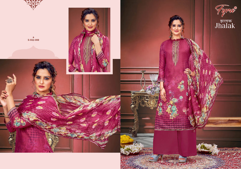 fyra Desining Jhalak Muslin With Heavy Printed Work Stylish Designer Festive Wear Salwar Kameez