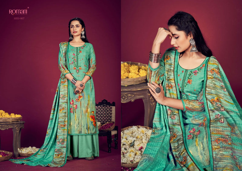 Romani Jhalak Pashmina Printed Work Stylish Designer Festive Wear Salwar Kameez