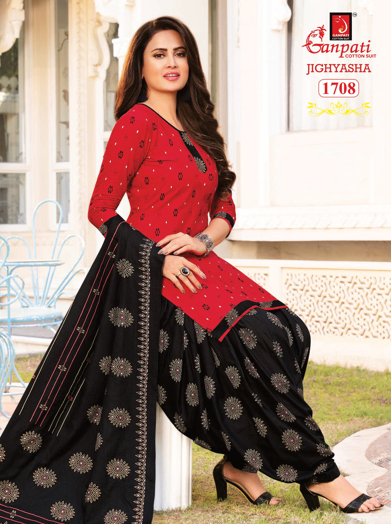 Ganpati Jighyasha Vol 17 Pure Cotton With Printed Work Stylish Designer Casual Wear Salwar Suit
