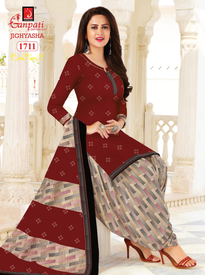 Ganpati Jighyasha Vol 17 Pure Cotton With Printed Work Stylish Designer Casual Wear Salwar Suit