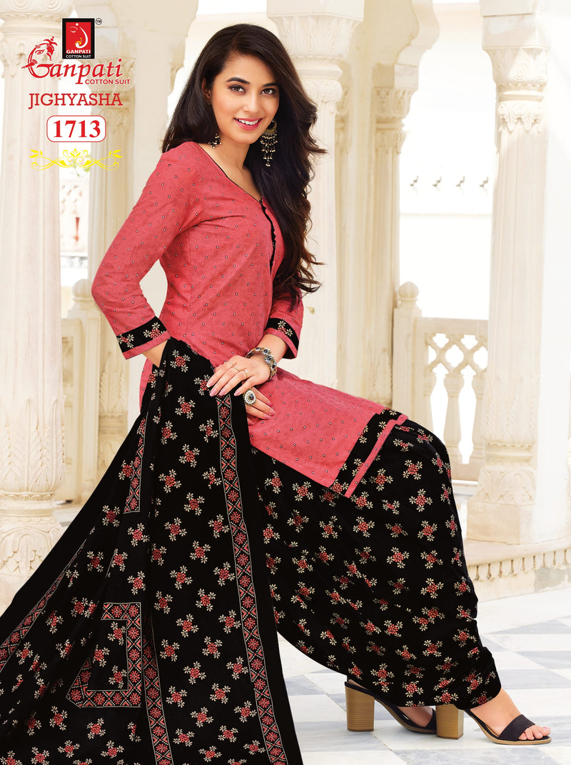 Ganpati Jighyasha Vol 17 Pure Cotton With Printed Work Stylish Designer Casual Wear Salwar Suit