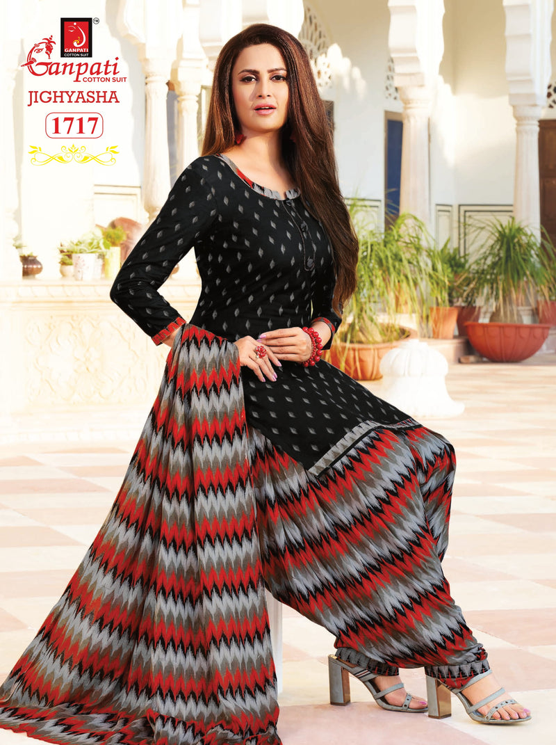 Ganpati Jighyasha Vol 17 Pure Cotton With Printed Work Stylish Designer Casual Wear Salwar Suit