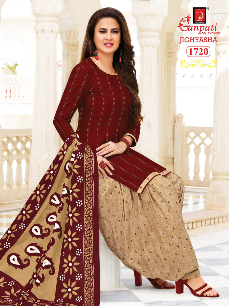 Ganpati Jighyasha Vol 17 Pure Cotton With Printed Work Stylish Designer Casual Wear Salwar Suit