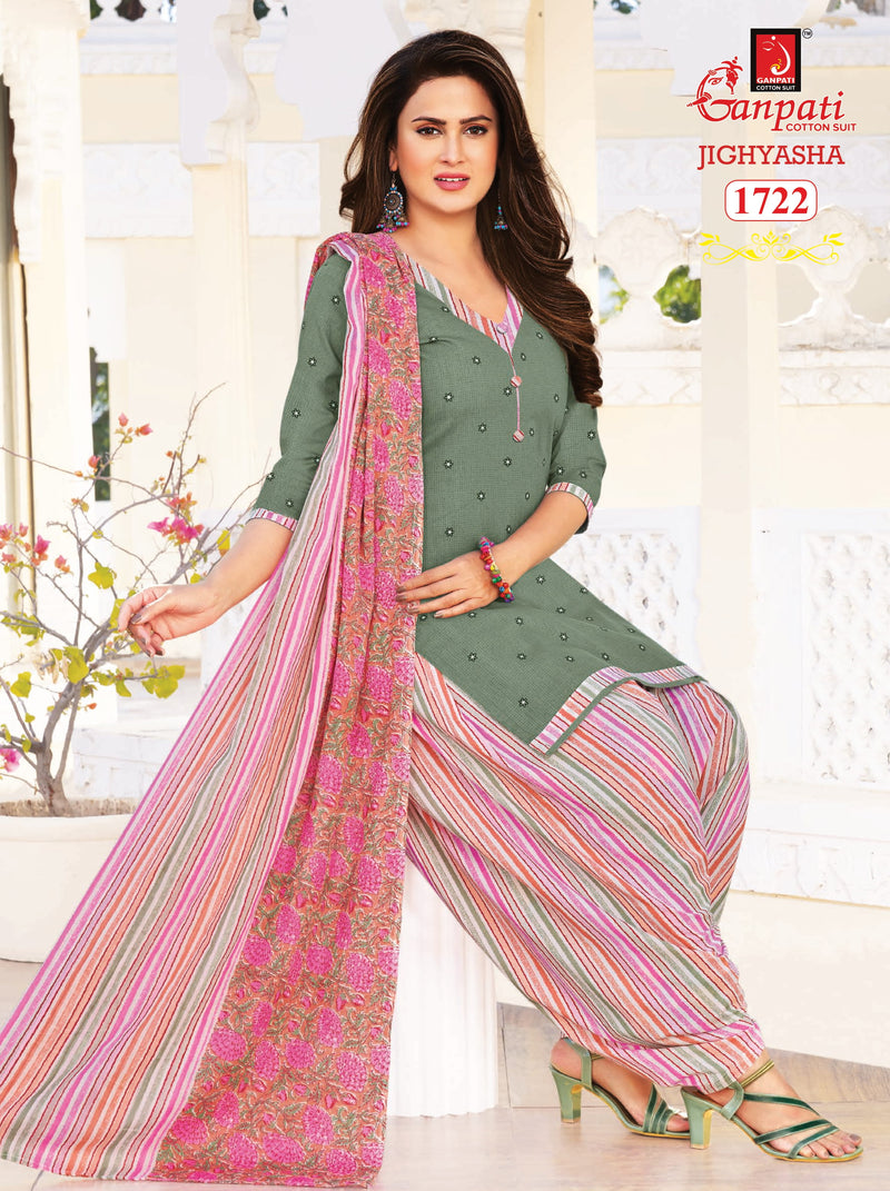 Ganpati Jighyasha Vol 17 Pure Cotton With Printed Work Stylish Designer Casual Wear Salwar Suit