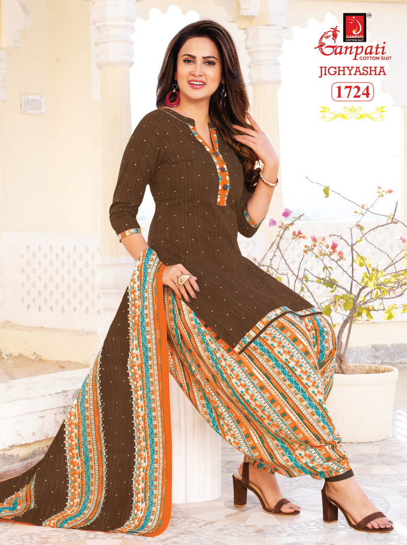Ganpati Jighyasha Vol 17 Pure Cotton With Printed Work Stylish Designer Casual Wear Salwar Suit