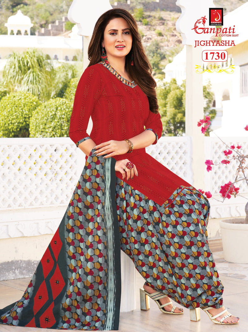 Ganpati Jighyasha Vol 17 Pure Cotton With Printed Work Stylish Designer Casual Wear Salwar Suit