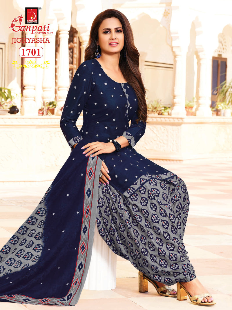 Ganpati Jighyasha Vol 17 Pure Cotton With Printed Work Stylish Designer Casual Wear Salwar Suit