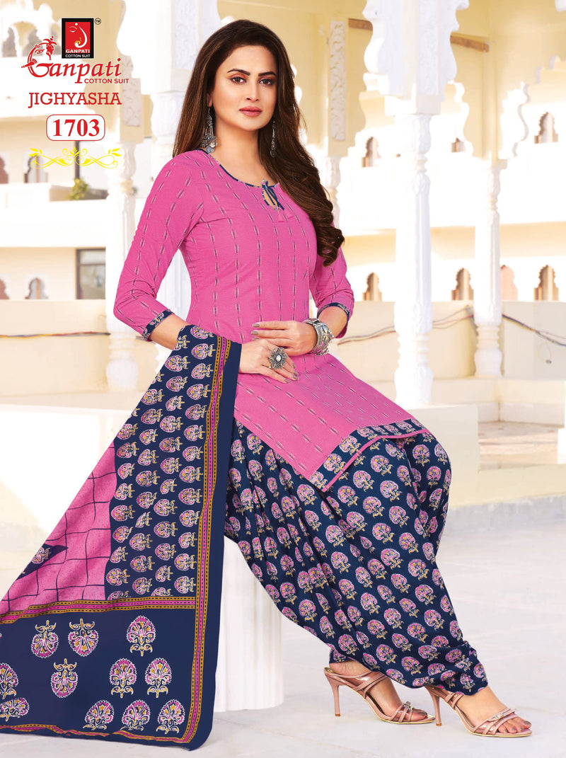 Ganpati Jighyasha Vol 17 Pure Cotton With Printed Work Stylish Designer Casual Wear Salwar Suit