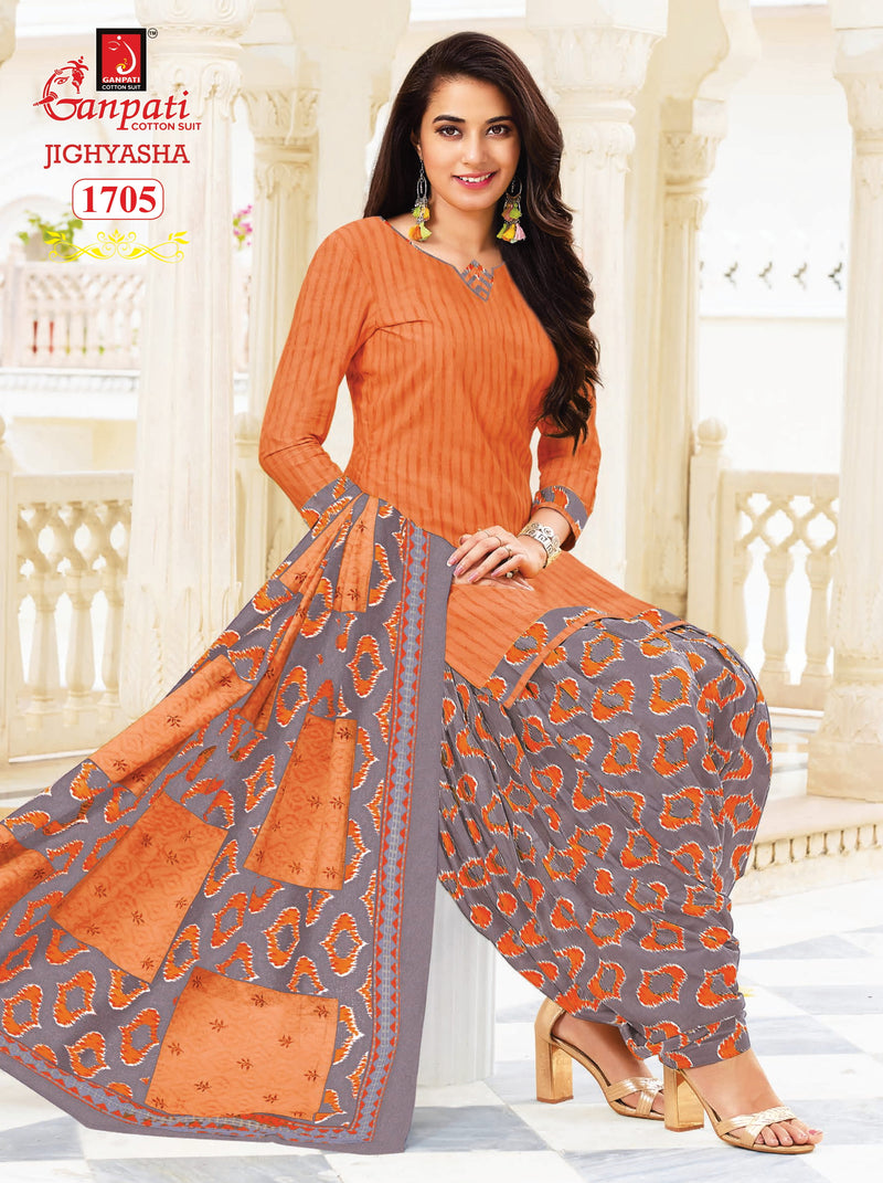 Ganpati Jighyasha Vol 17 Pure Cotton With Printed Work Stylish Designer Casual Wear Salwar Suit