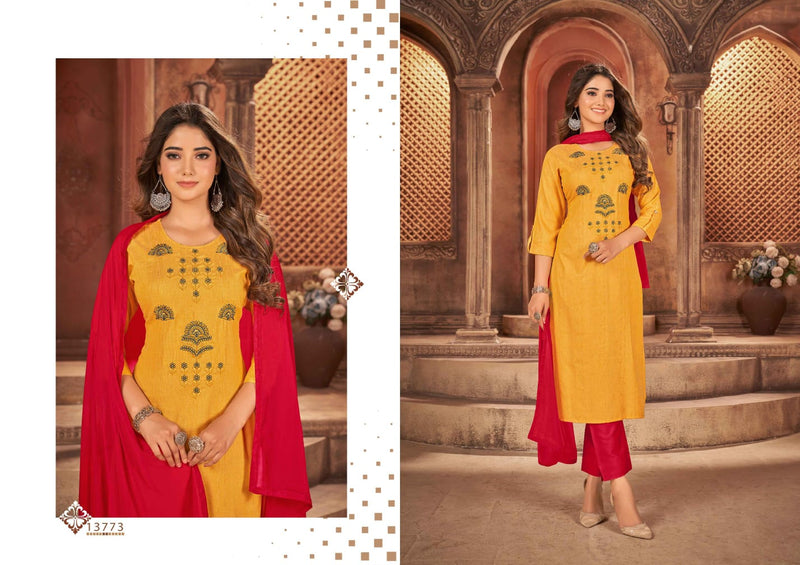 Kalaroop Kajree Fashion Jigni Rayon Hand Stone Embroidery Work Fancy Designer Kurti