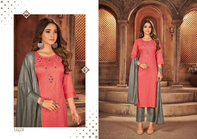 Kalaroop Kajree Fashion Jigni Rayon Hand Stone Embroidery Work Fancy Designer Kurti