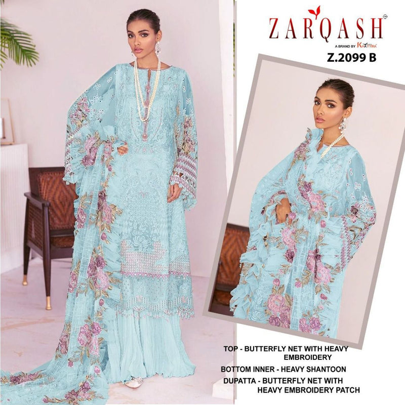 Zarqash Jihan Vol 2 Butterfly Net Fancy Designer Pakistani Style Party Wear Salwar Suits
