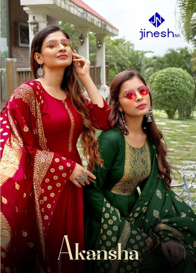 Jinesh Nx Akansha Rayon Foil Print Stylish Designer Kurti Wear