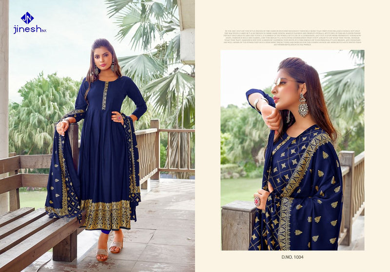 Jinesh Nx Akansha Rayon Foil Print Stylish Designer Kurti Wear