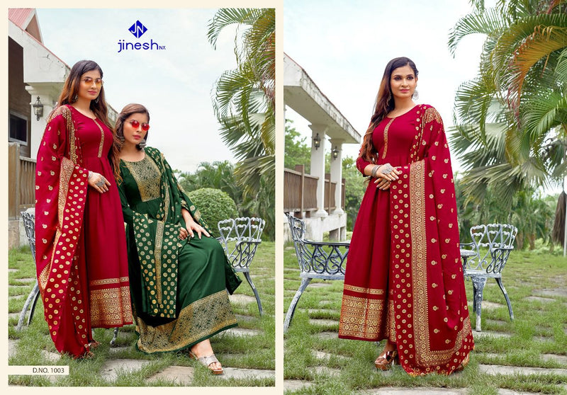 Jinesh Nx Akansha Rayon Foil Print Stylish Designer Kurti Wear