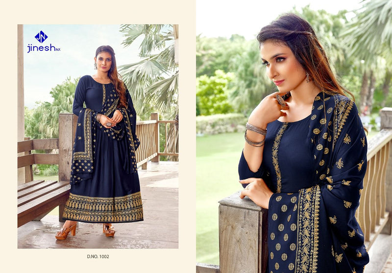 Jinesh Nx Akansha Rayon Foil Print Stylish Designer Kurti Wear