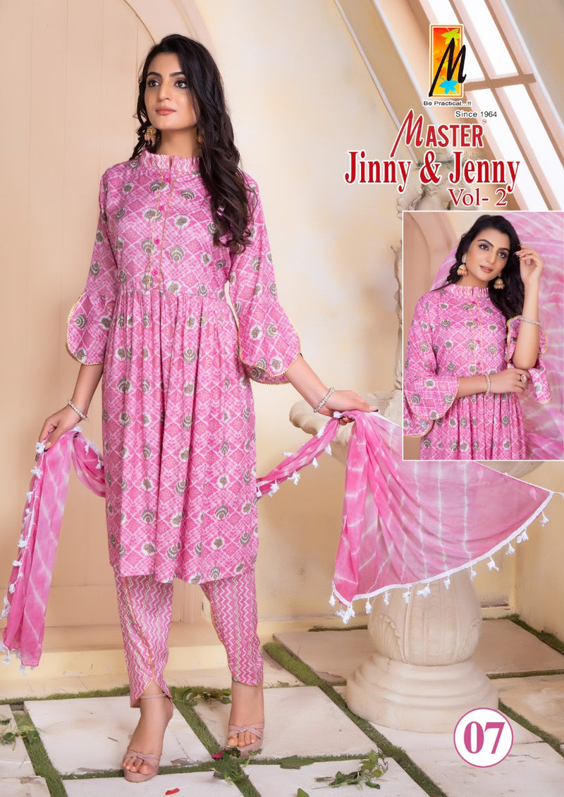 Master Jinny Jenny Vol 2 Rayon With Heavy Embroidery Work Stylish Designer Casual Look Kurti
