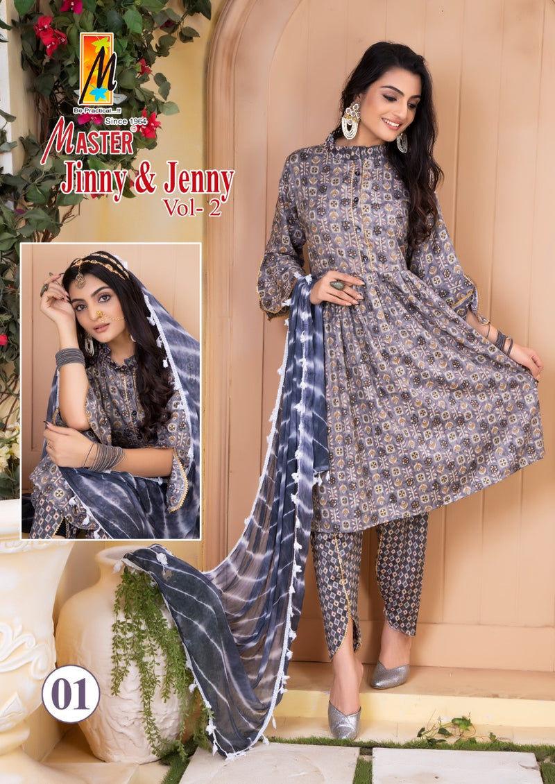 Master Jinny Jenny Vol 2 Rayon With Heavy Embroidery Work Stylish Designer Casual Look Kurti