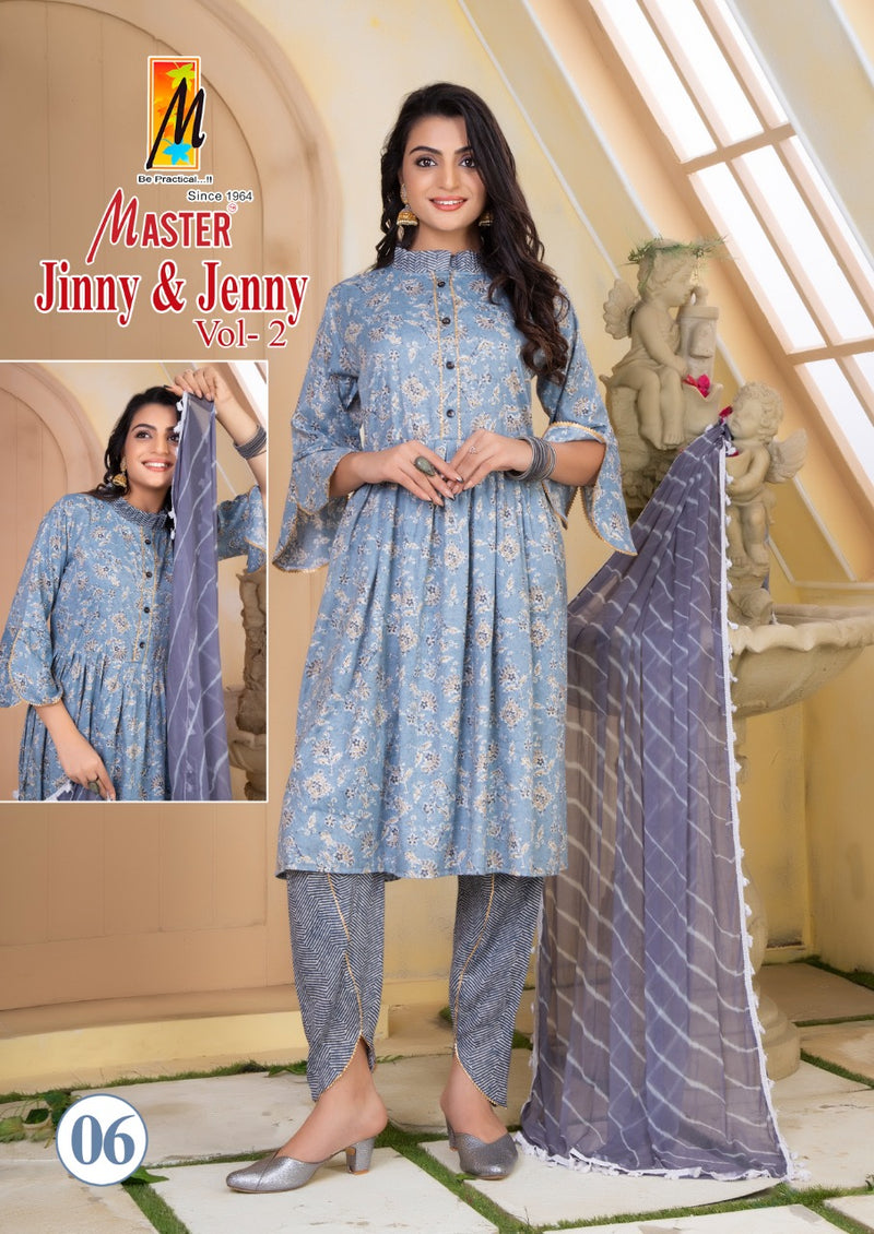 Master Jinny Jenny Vol 2 Rayon With Heavy Embroidery Work Stylish Designer Casual Look Kurti